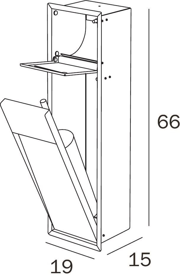 INDA® Модуль с держателем рулона и держателем для туалетной щетки My secret A8085a-a8086a - Вид №3