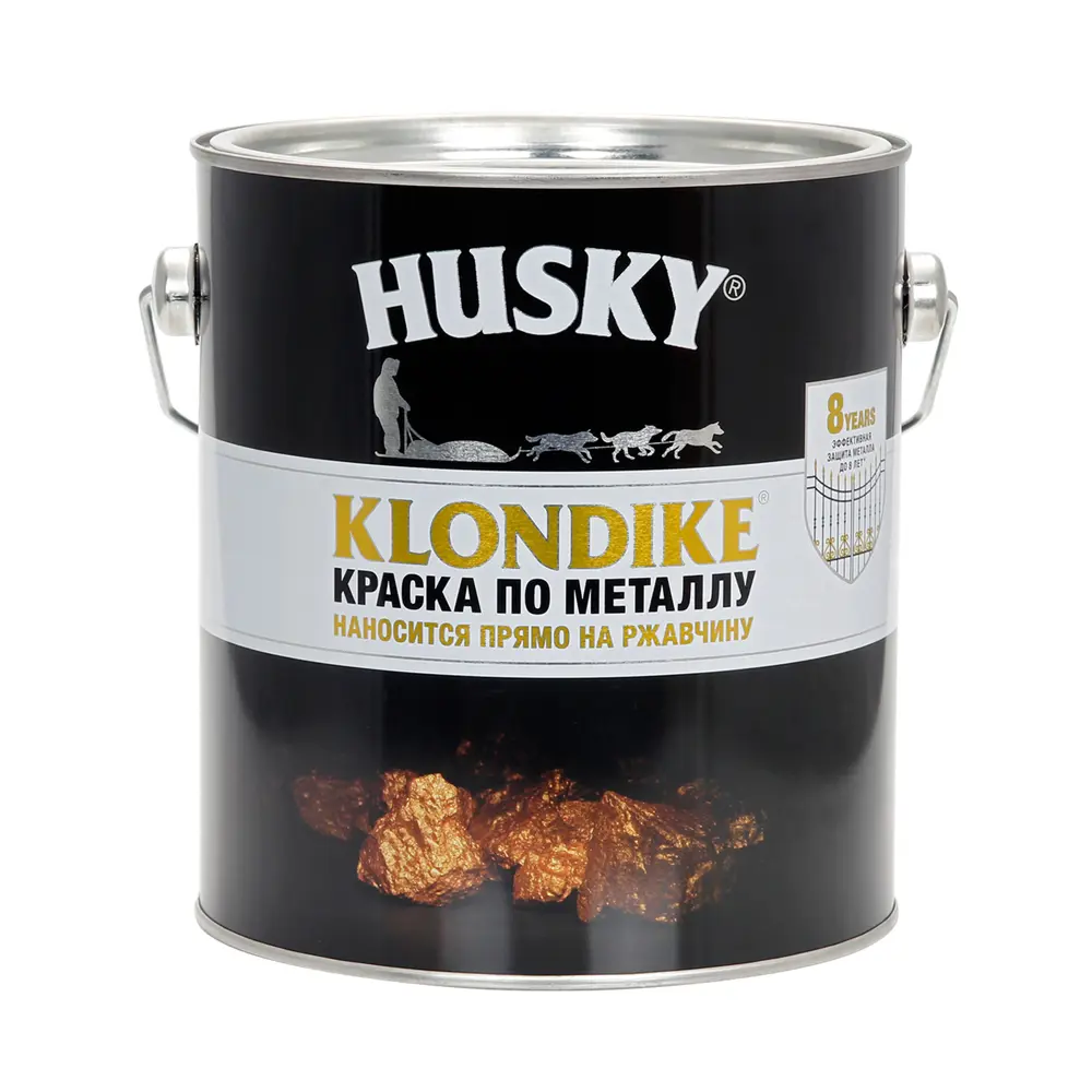 Краска Husky Klondike золотистая антикоррозионная для металла 2,5 л 84391715 STLM-0048975 - Вид №1