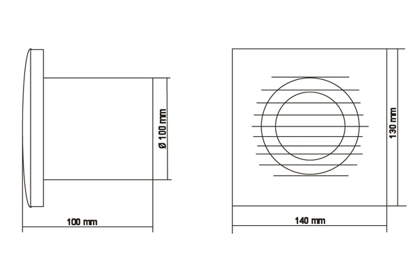 Накладной вентилятор Europlast Т100G золото 4691 - Вид №2