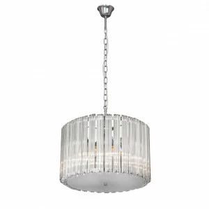 Подвесной светильник хрустальный прозрачный Vitaluce V5241-9/6 VITALUCE ДИЗАЙНЕРСКИЕ 00-3889942 Прозрачный;серебро