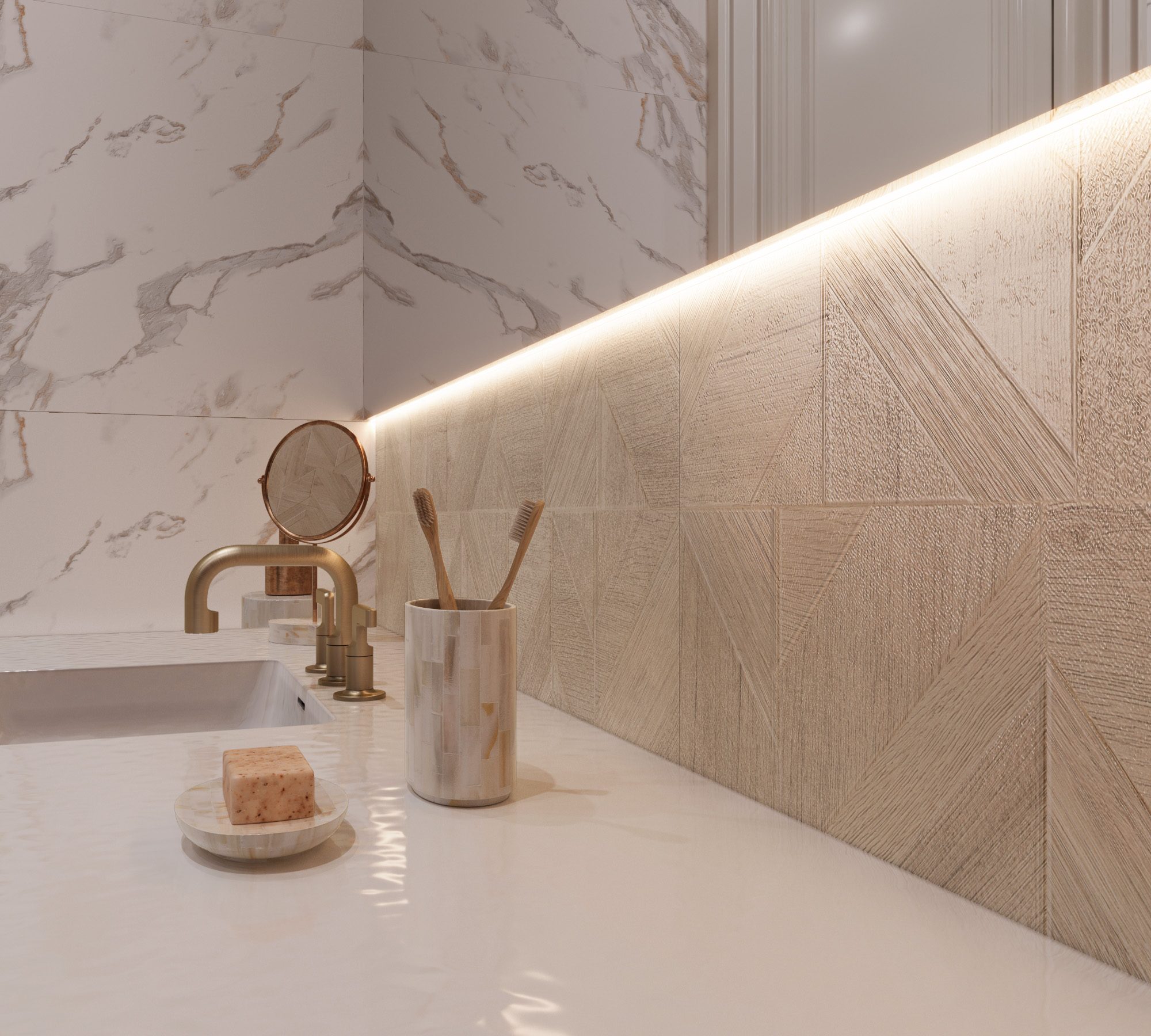 Керамогранит ROCKWOOD CREMA 60х120 Arcadia Ceramica RT7012-P - Вид №3