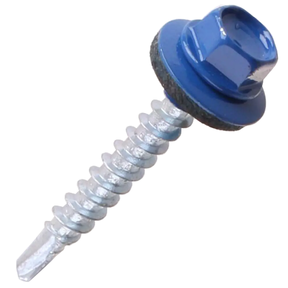 Кровельные саморезы с буром синие 4.8х35 мм, упаковка 200 шт Santreyd STLM-2164437