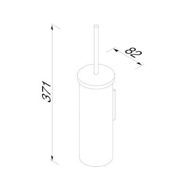 Металлическая настенная туалетная щетка Geesa Nemox ARCH-00025239 - Вид №2