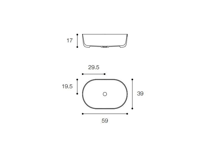Овальный умывальник Ceramilux® Falper CIOTOLA 59 ARCH-00105173 - Вид №2