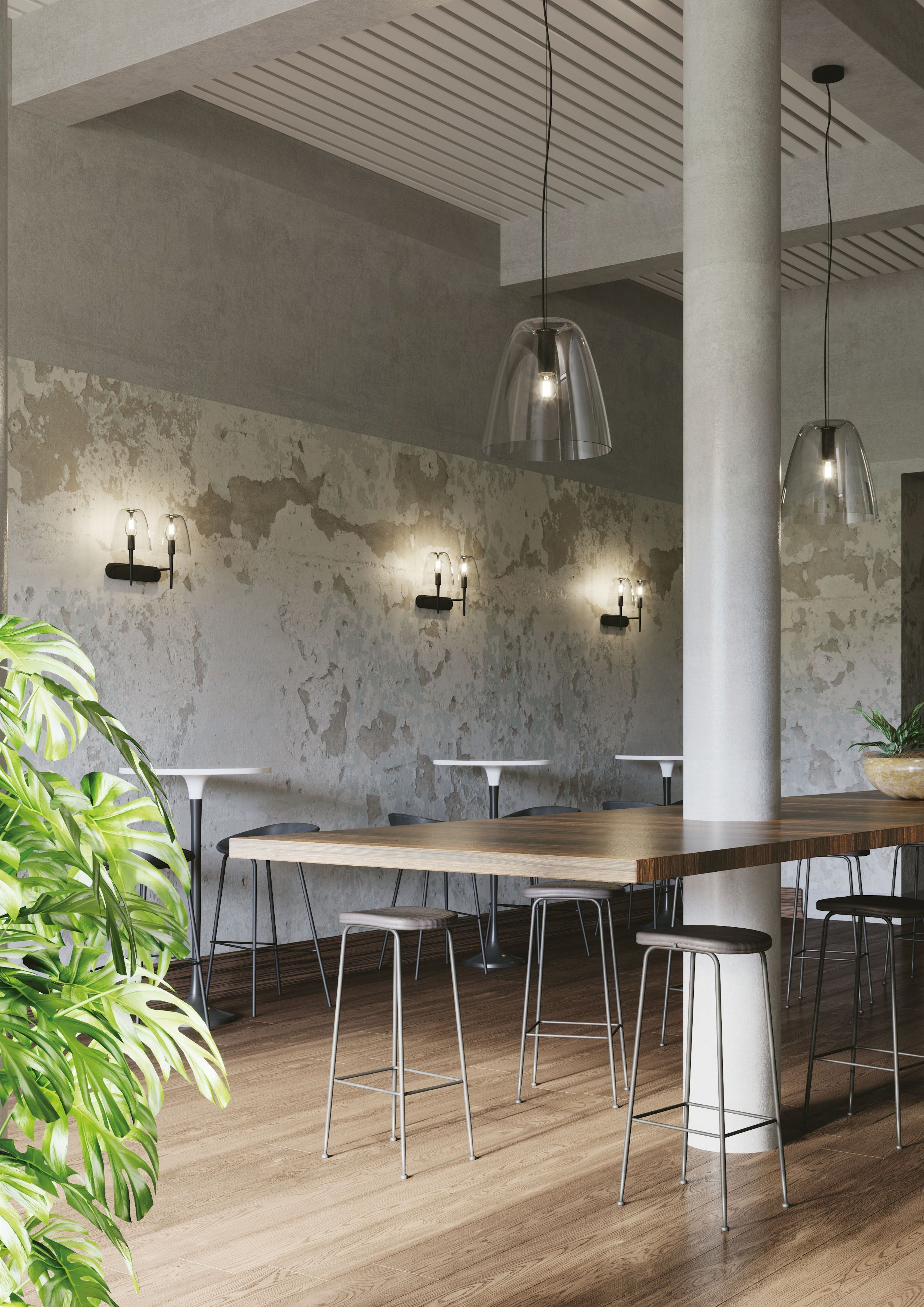 Настенный светильник из дутого стекла и металла Fan Europe Lighting дизайн окружающего света ARCH-00035987 - Вид №2