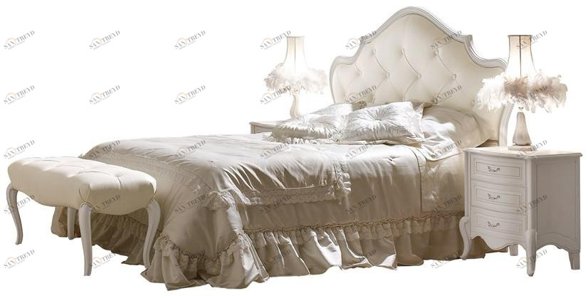 VOLPI Двуспальная кровать с тафтинговым изголовьем Emporio volpi Eclma010s+20s