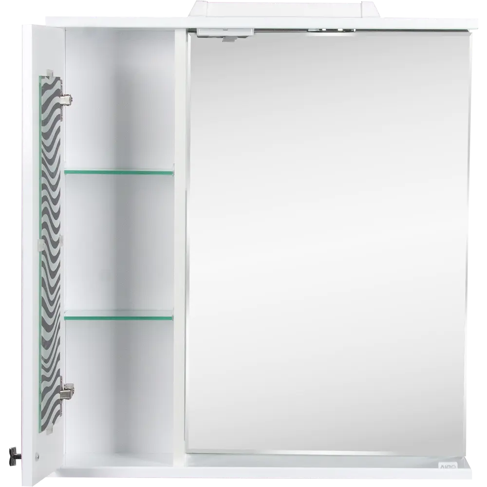 Шкаф зеркальный подвесной «Мальта» 65x70 см цвет белый VIGO STLM-2034490 - Вид №2