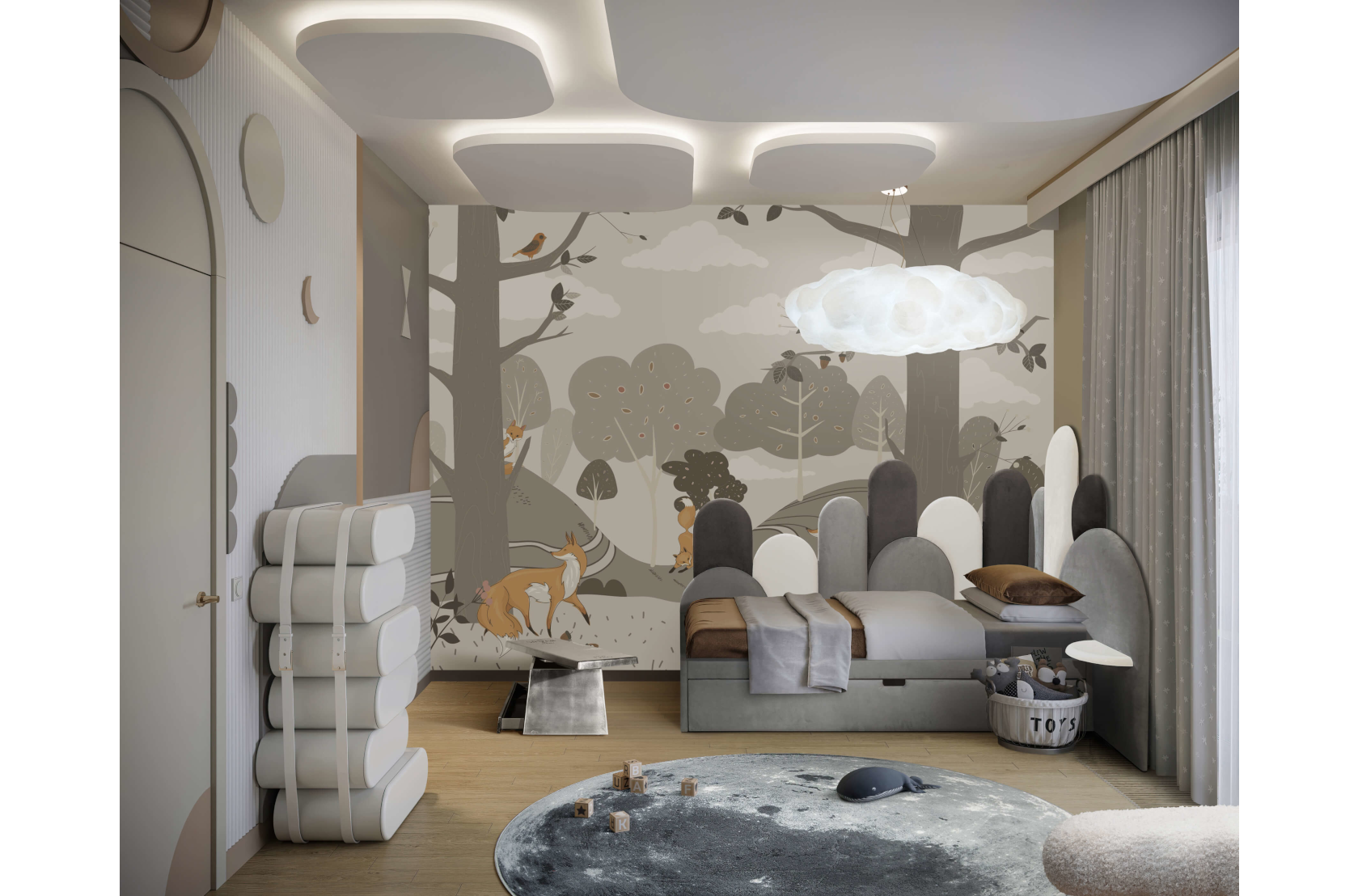 CIST772 Ящик для игрушек Серебро Circu  - Вид №9