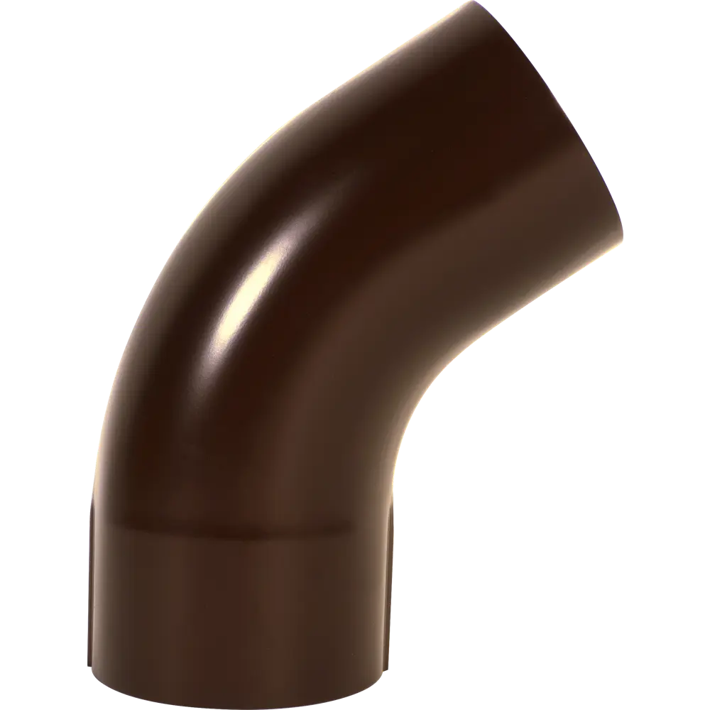 Колено трубы 55° D90 мм цвет коричневый ВЕГА STLM-2116372 - Вид №1