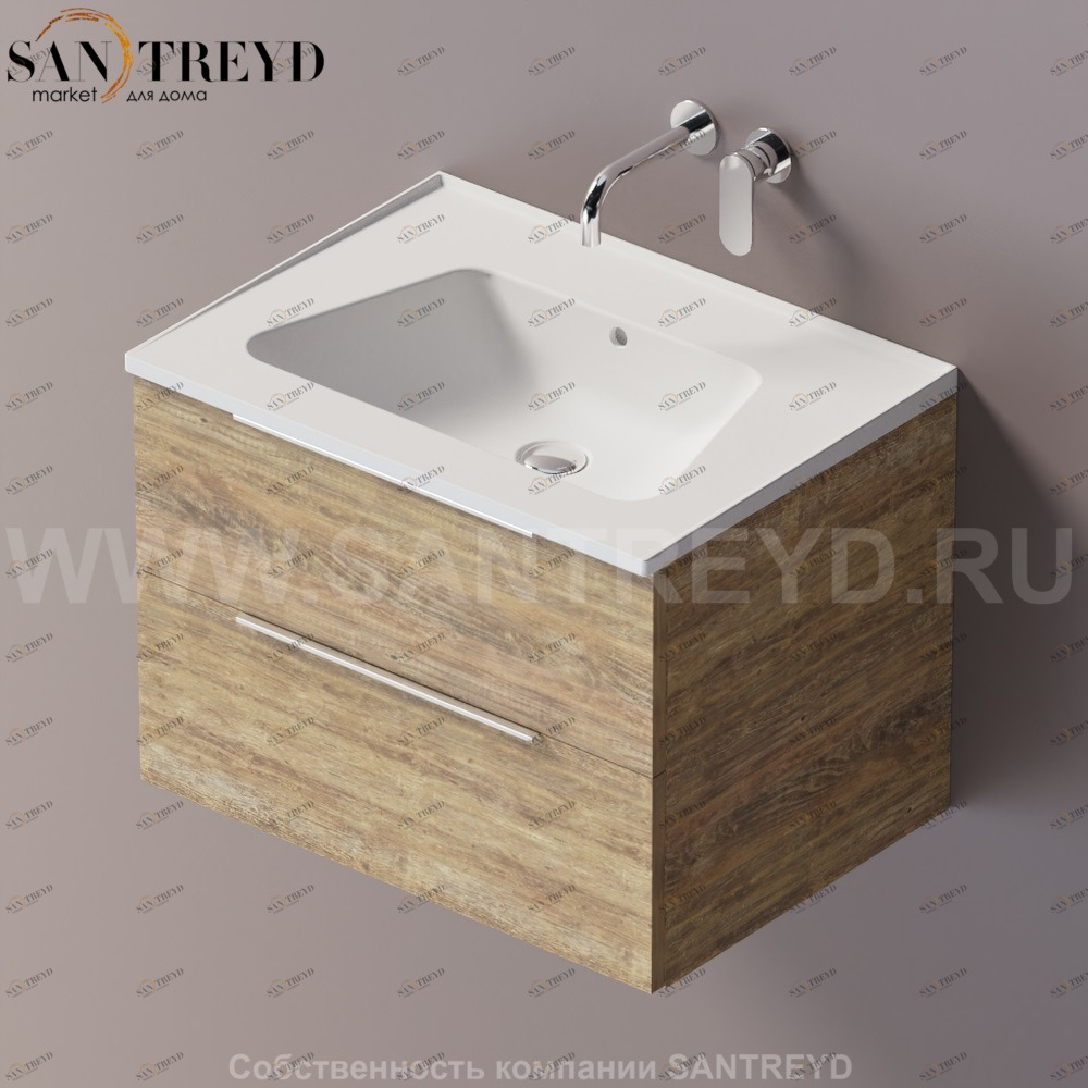 Flaminia BLOOM Тумба под раковину 70 см с 2 ящиками BBX809.WQ Ceramica Flaminia