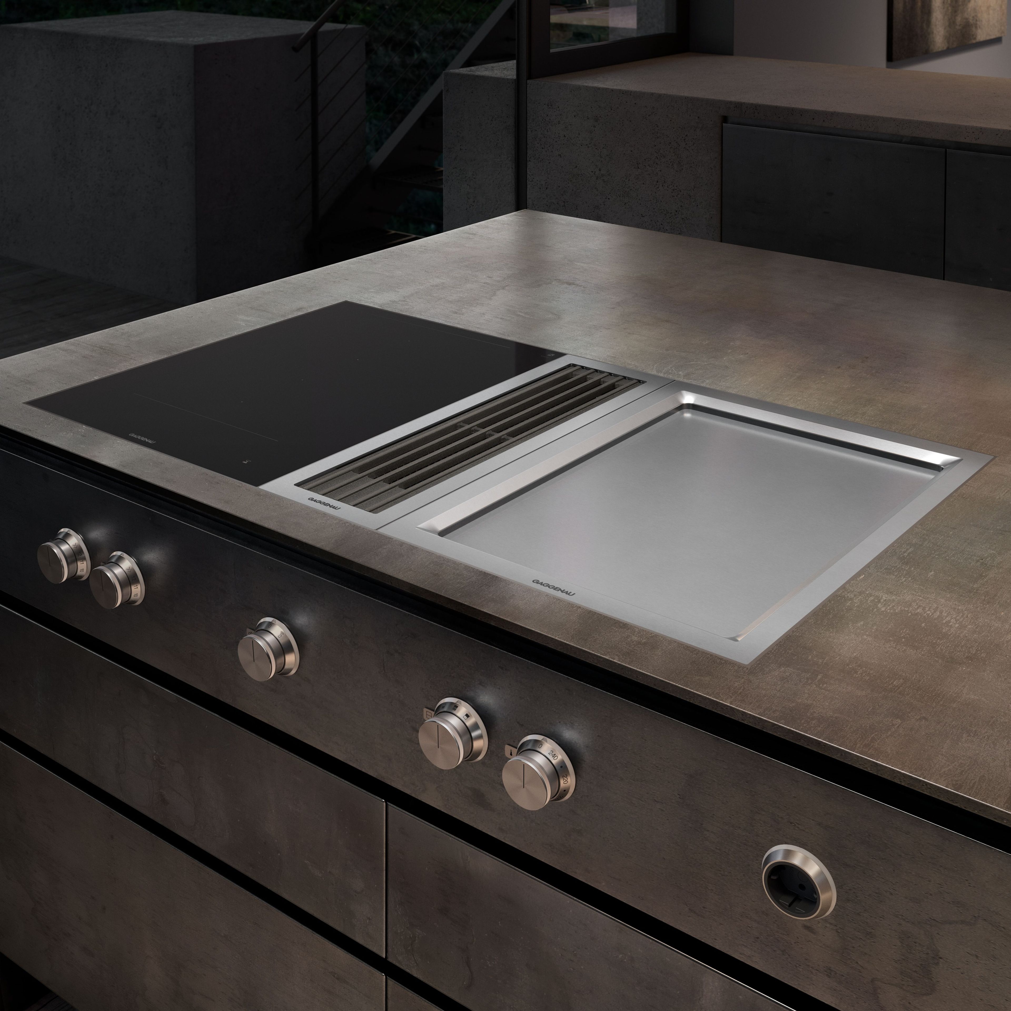 Индукционная плита с проволочной столешницей из стеклокерамики GAGGENAU Vario 400 ARCH-00100474 - Вид №3