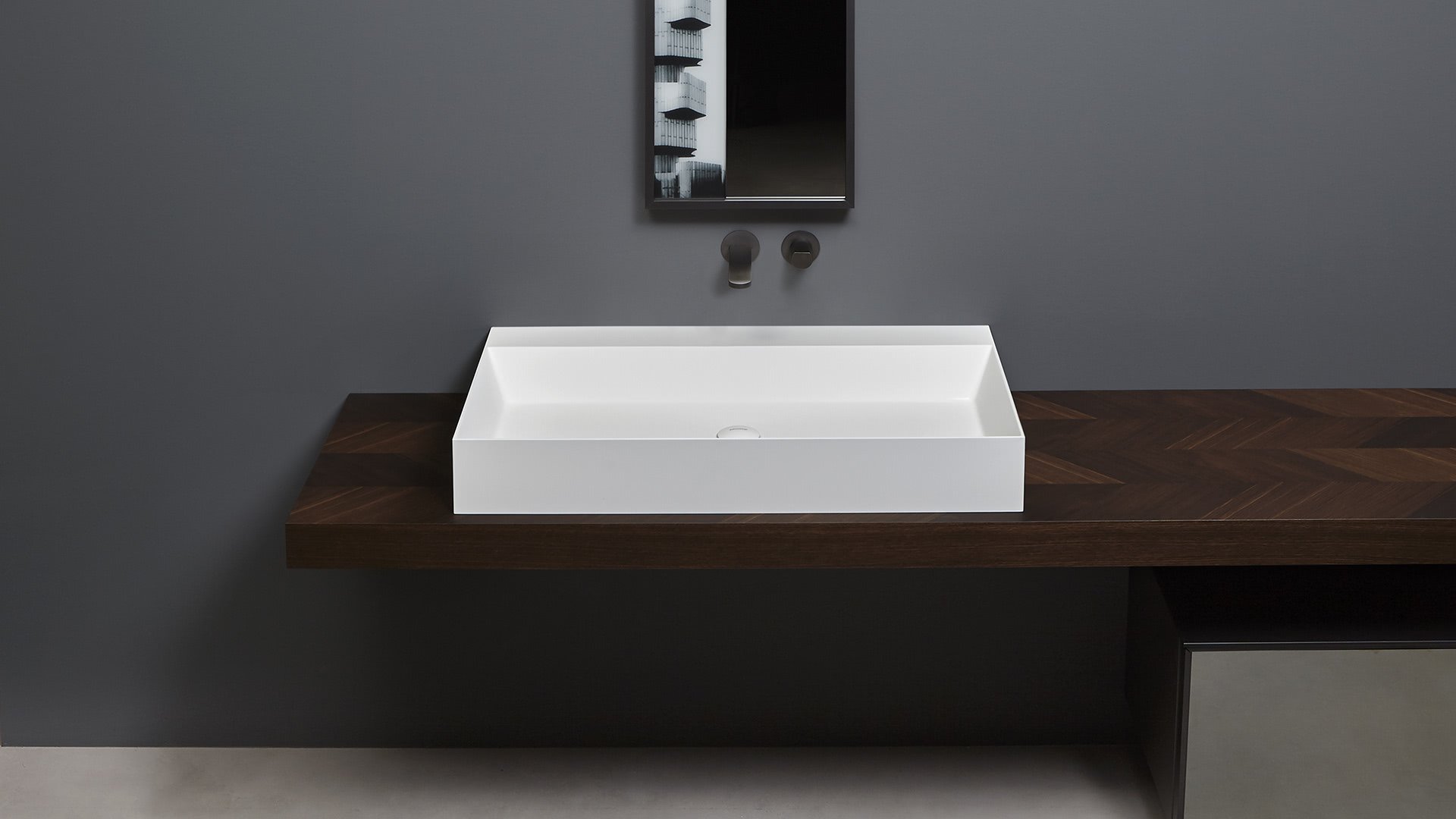 Gestomood Подвесная раковина настенная прямоугольная Antoniolupi  белая  - Вид №8