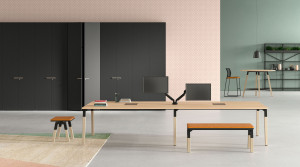 Прямоугольный стол для совещаний с системой люверсов