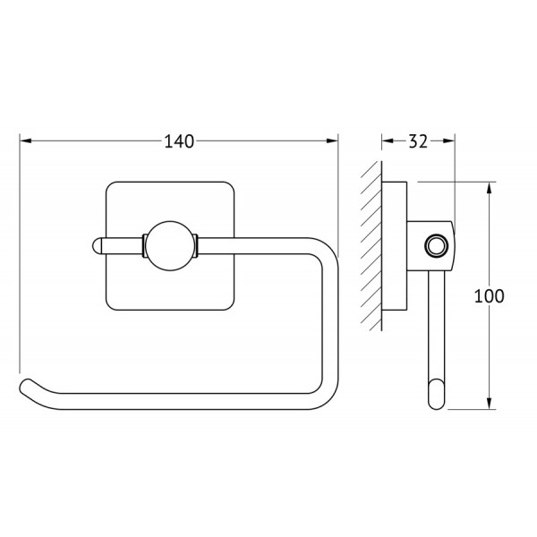 Держатель туалетной бумаги Ellux AVANTGARDE AVA 065 sun-id-561323 - Вид №1
