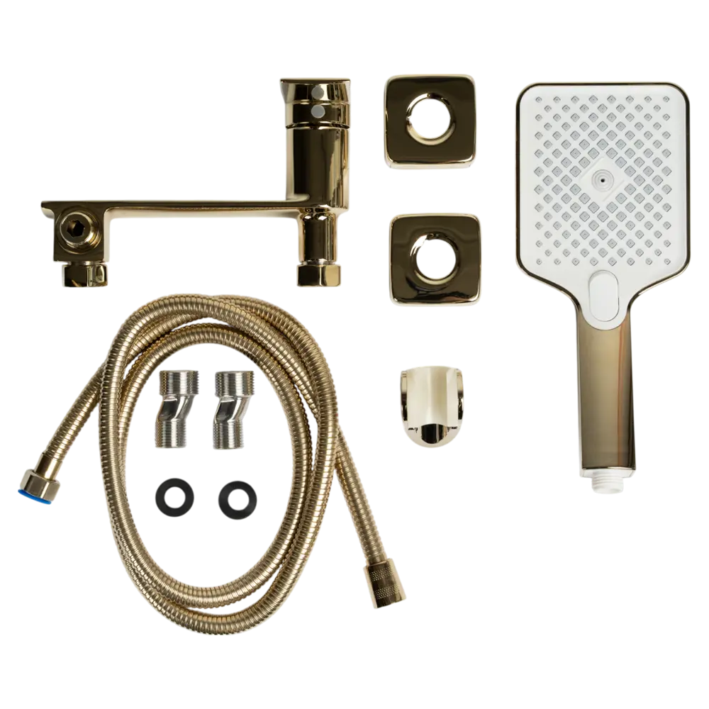 Смеситель для душа Osgard Endi золотой с лейкой и шлангом 89392835 STLM-1564497 - Вид №2