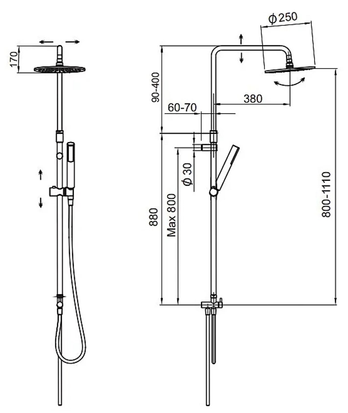 Душевая стойка Kaja Ipuri 27500-С 27500С - Вид №1