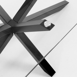 071076 Стол журнальный черный металл La Forma Argon