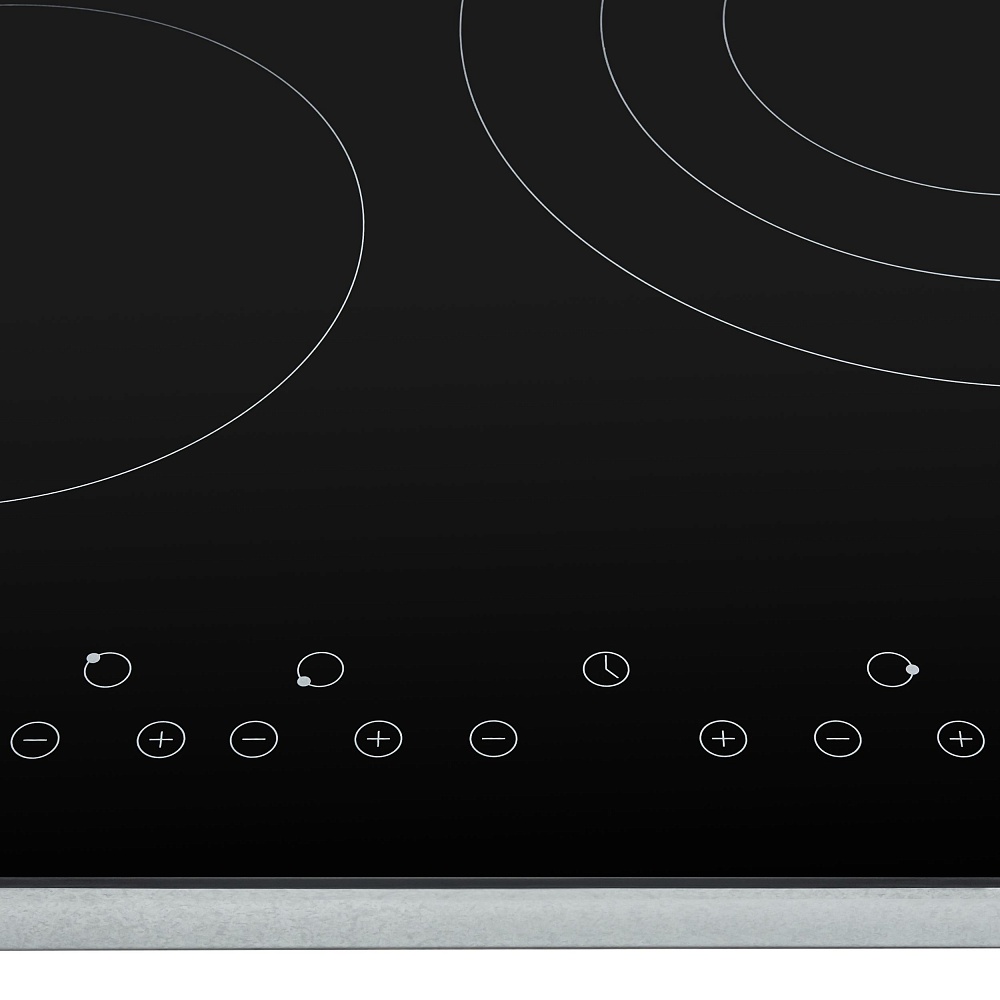 EVCE.593.T-BK Электрическая панель / электрическая, тип: электрическая 60см , стеклокерамика, 3 конфорки, особенности: индикация ступени нагрева (от 0 до 9), таймер приготовления, таймер минутный, индикатор остаточного тепла, замок от детей, блокировка вс Santreyd  - Вид №4