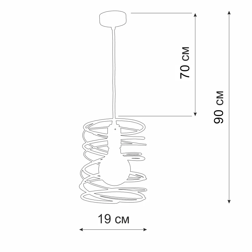 Подвесной светильник Vitaluce Торнадо 1 лампа 3м² Е27 цвет мятный STLM-2144726 - Вид №12