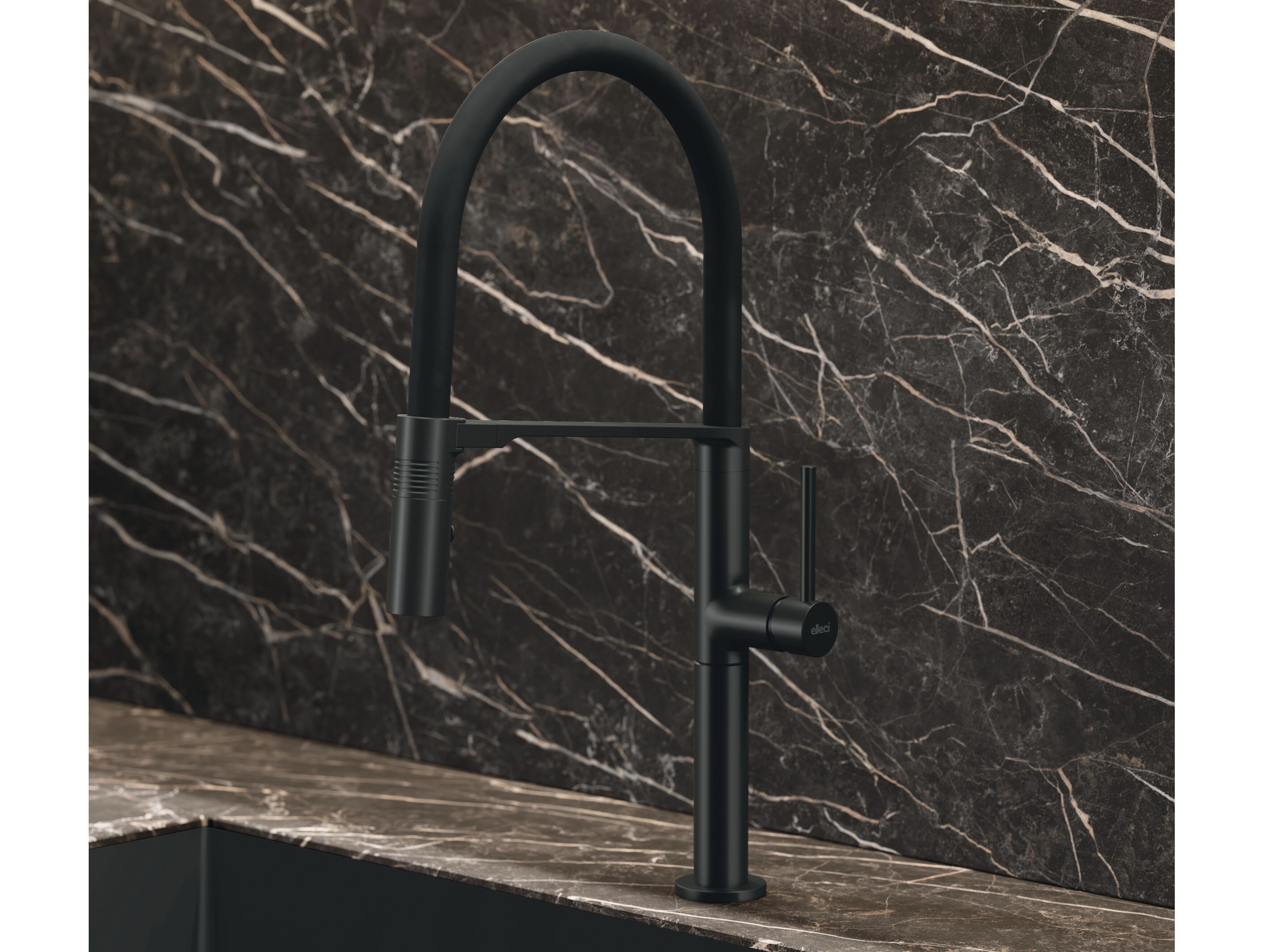 Смеситель для кухни на одно отверстие с ручным душем Elleci Elleci Kitchen ARCH-00107346 - Вид №1