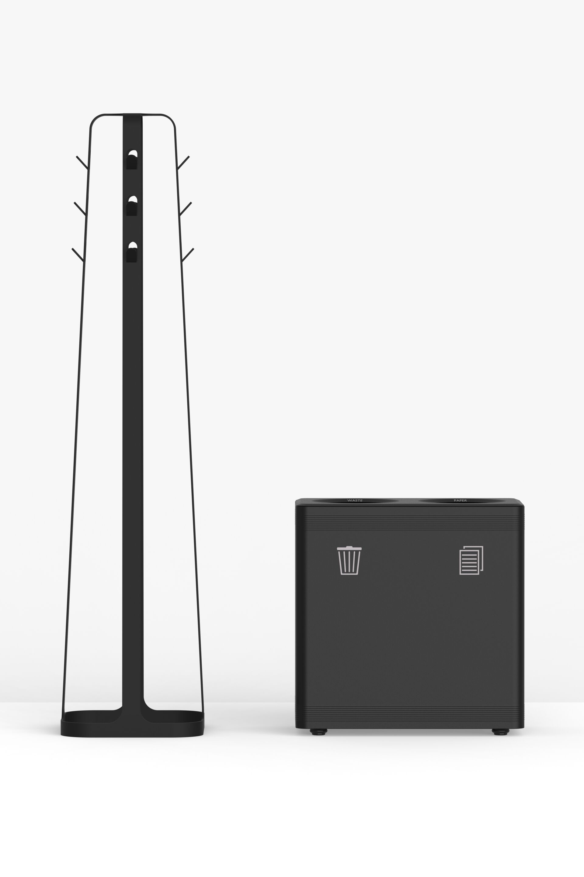 Стальная стойка для мусора с порошковым покрытием с крышкой FUNCTIONALS DITCH ARCH-00011679 - Вид №36