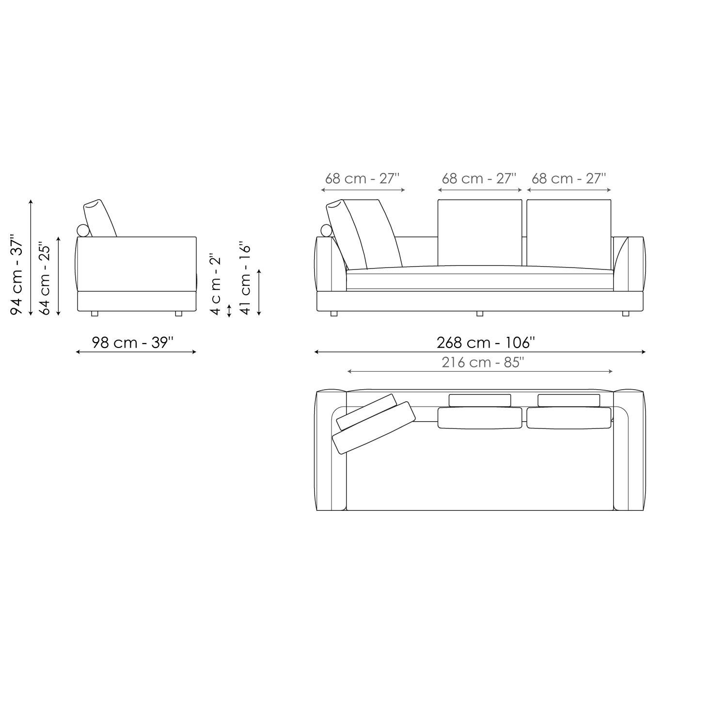 Ткань диван BONALDO LIAM ARCH-00067700 - Вид №17