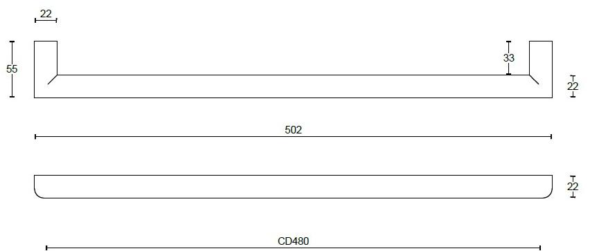 Formani Мебельная ручка из нержавеющей стали Two Pb23/160-320-480 - Вид №5
