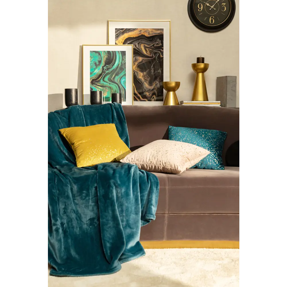 Подушка Голди 43x43 см цвет морская глубина LINEN WAY STLM-2196050 - Вид №4