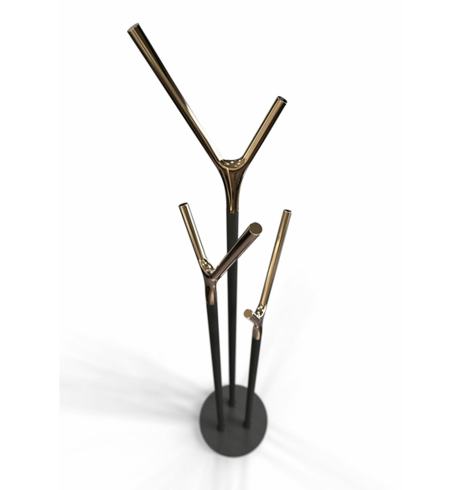 FROST WISHBONE Подставка для прихожей » черный / медный Сталь Черный / медь W1001-CB  - Вид №8