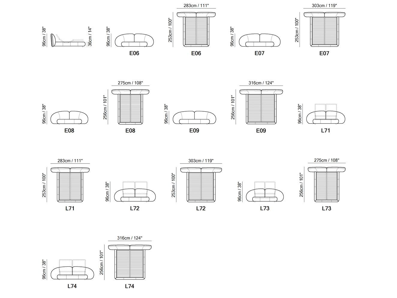 Двуспальная мягкая кровать из ткани Natuzzi Italia память ARCH-00126172 - Вид №4