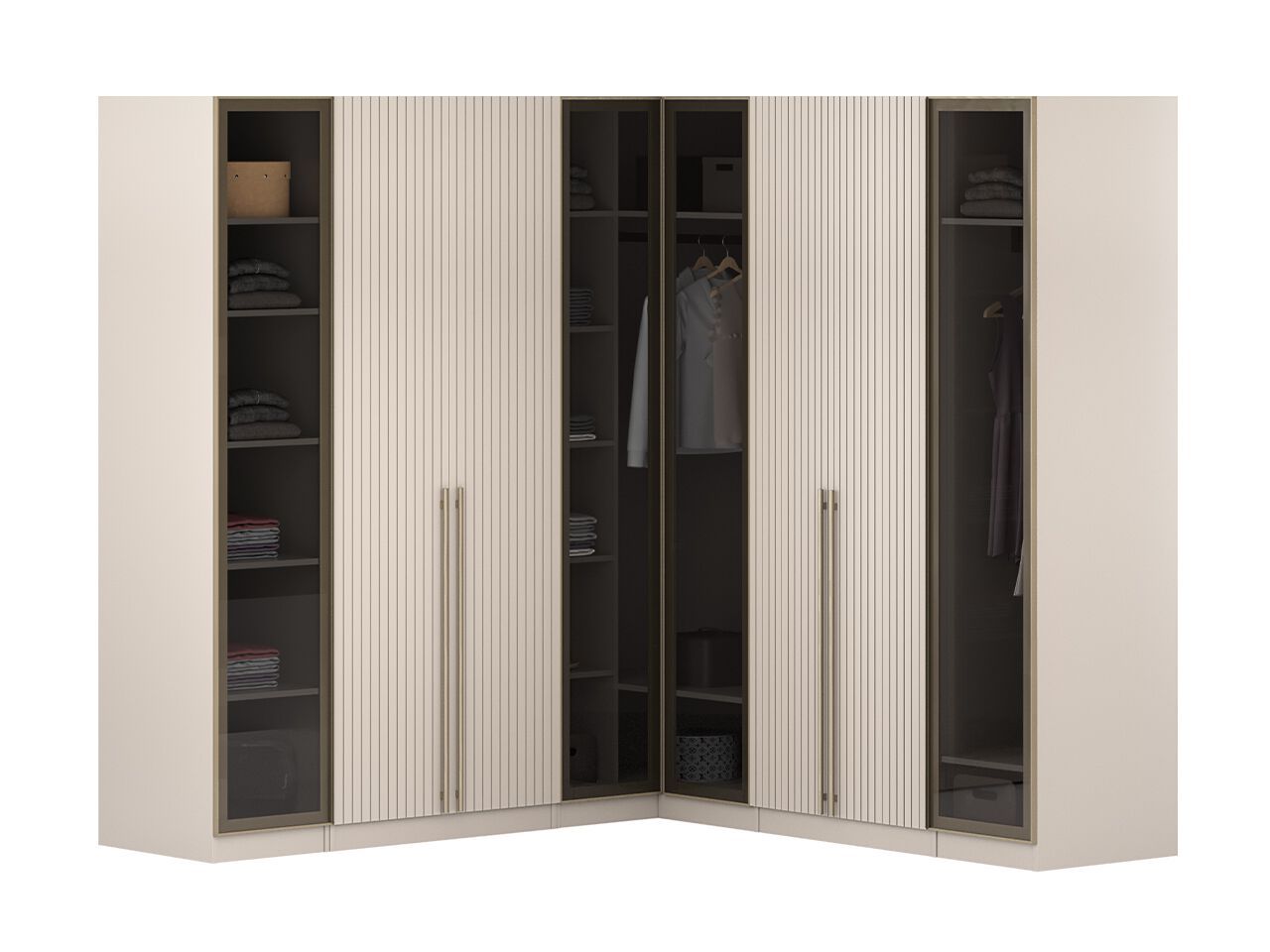 Деревянная секционная гардеробная NDESIGN румяна ARCH-00129035