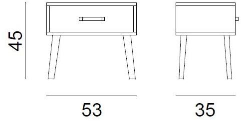 Gervasoni Тумбочка из орехового дерева с ящиками Beds sun-id-1460269 - Вид №3