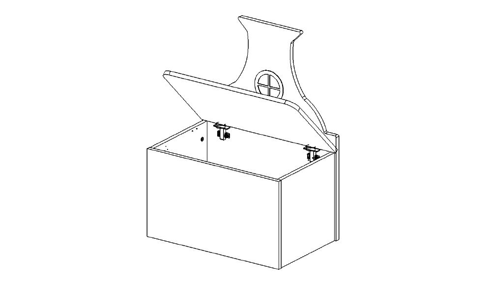 Детская лавочка-домик "Амстердам-5" МАНДАРИН АМСТЕРДАМ 179515 Красный Santreyd  - Вид №3