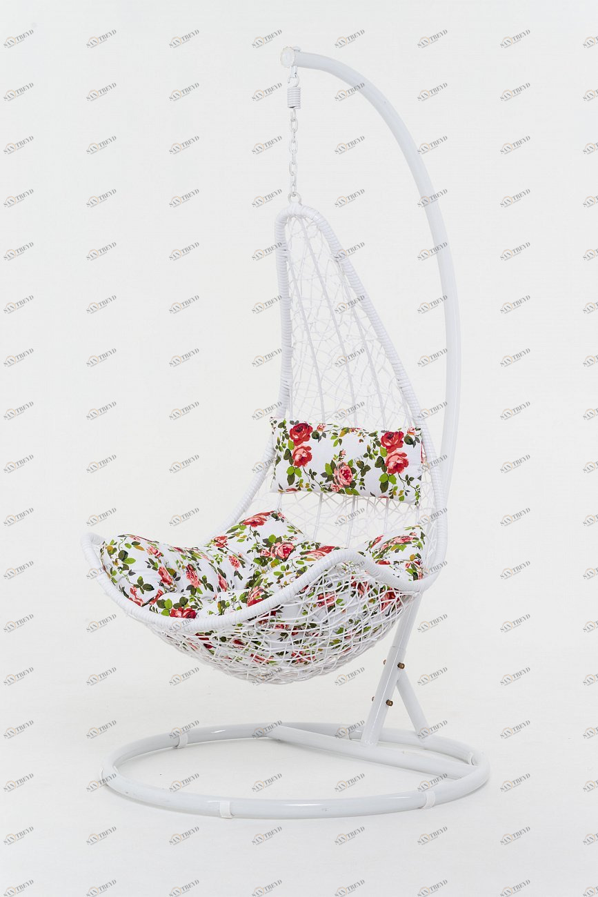 Подвесное кресло белое из ротанга 44-001-03 VINOTTI  00-3885133 Белый;красный;розовый;разноцветный 