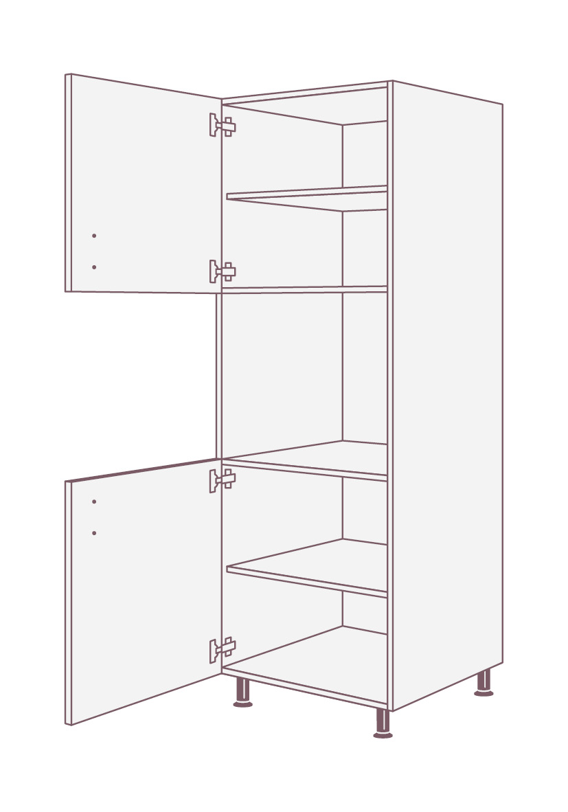Кухонный шкаф пенал  EPT2D SIDAK SIST2977-695