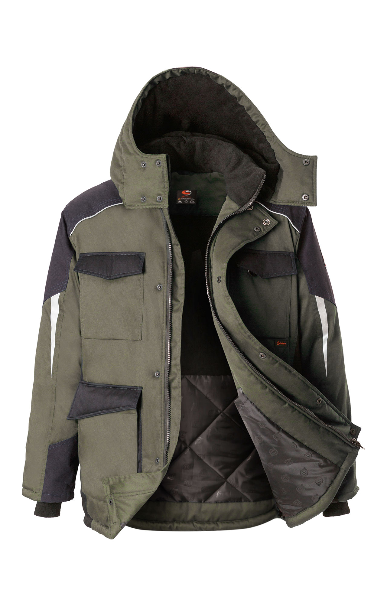 5037893 Костюм утепленный серый хаки графит STATUS  Зимняя спецодежда  размер 48-50/170-176  - Вид №4