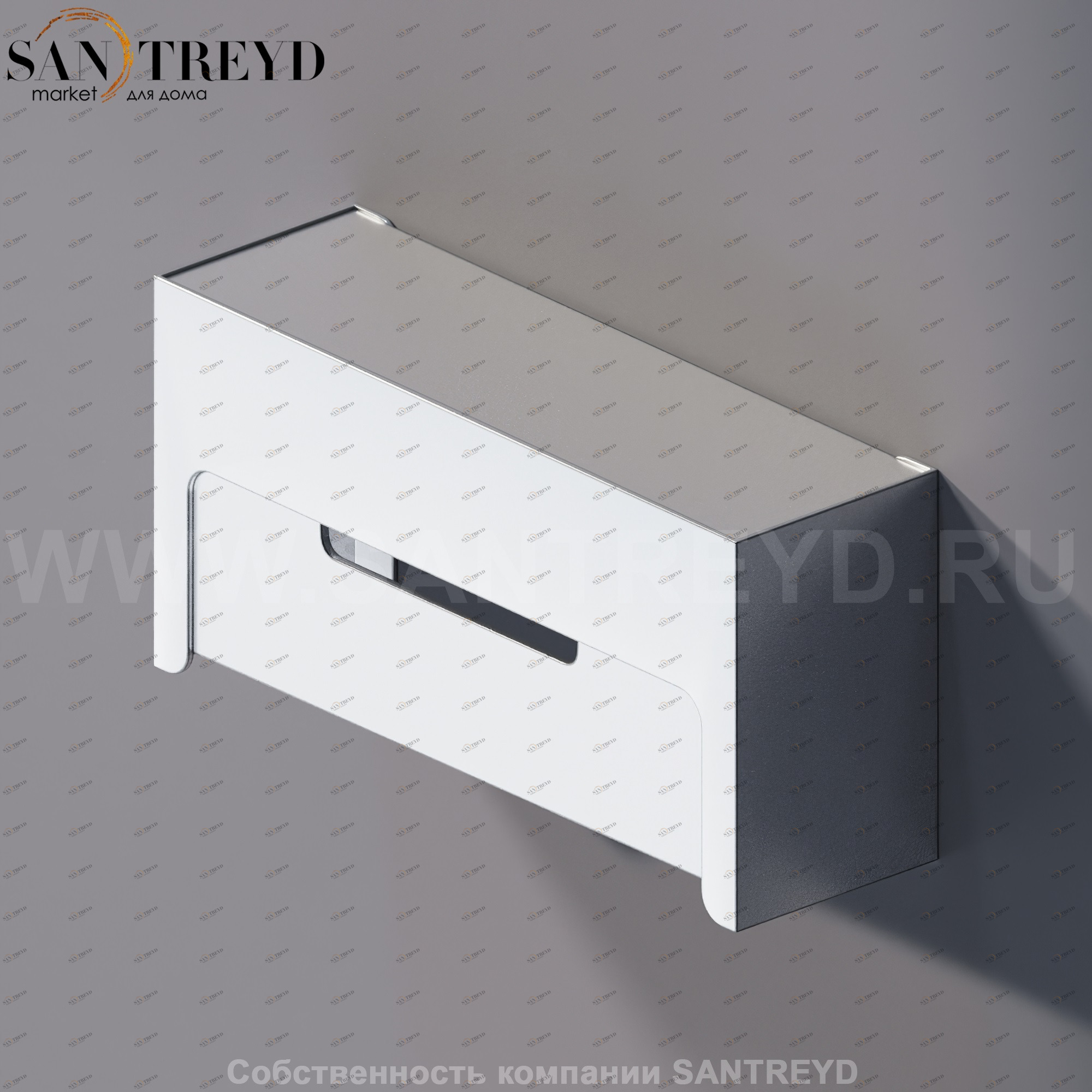 Agape MACH Коробка для салфеток хромированный сатин AMAC0662SP