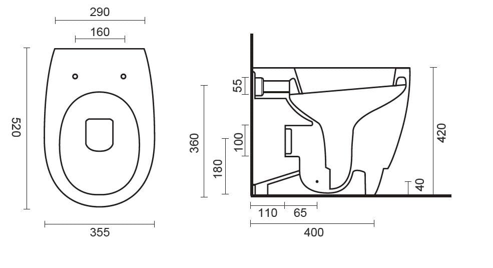 Керамический туалет BLEU PROVENCE ARCH-00085532 - Вид №2
