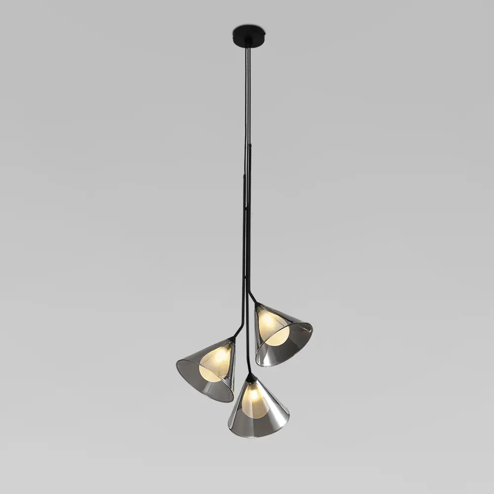 Eurosvet Enigma — подвесной светильник с тремя конусными плафонами 89435468 STLM-1574987
