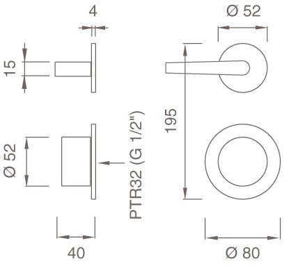 Ceadesign Термостатический смеситель для душа из нержавеющей стали Flag Flg 50 - Вид №2