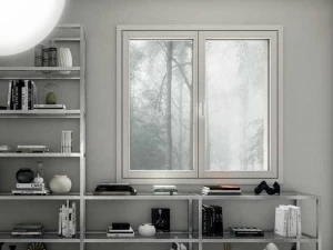 COCIF Распашное окно с терморазрывом из дерева Slim