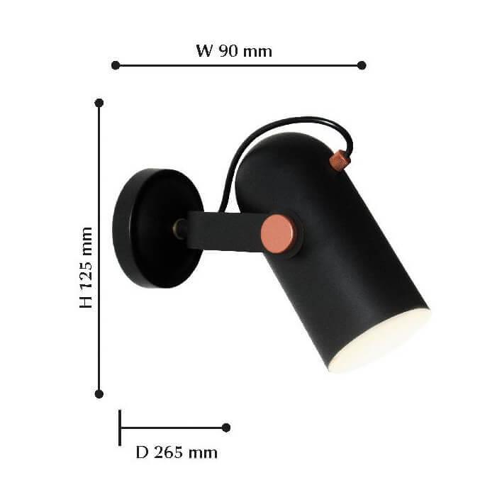 Спот настенный черный Favourite Ampolla 2007-1W FAVOURITE AMPOLLA BLACK 00-3925361 Черный  - Вид №1