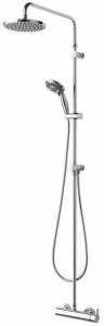 JUSTIME Настенная душевая стойка из хромированной латуни с душевой лейкой Sweet 6766-bf-80cp