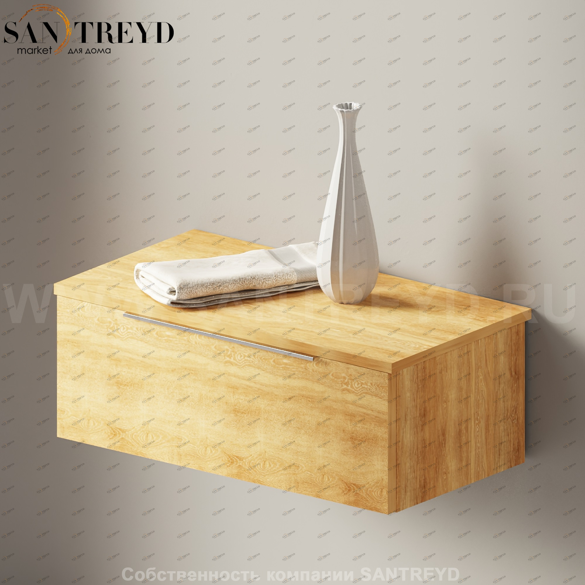 Flaminia BOX Настенная тумба 70 см с 1 ящиком BX296.WQ Ceramica Flaminia BX296WQ