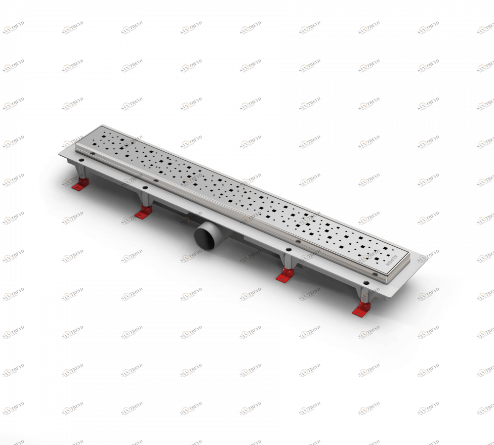 Водоотводящий желоб ALPEN Square ALP-650SN с рамкой 