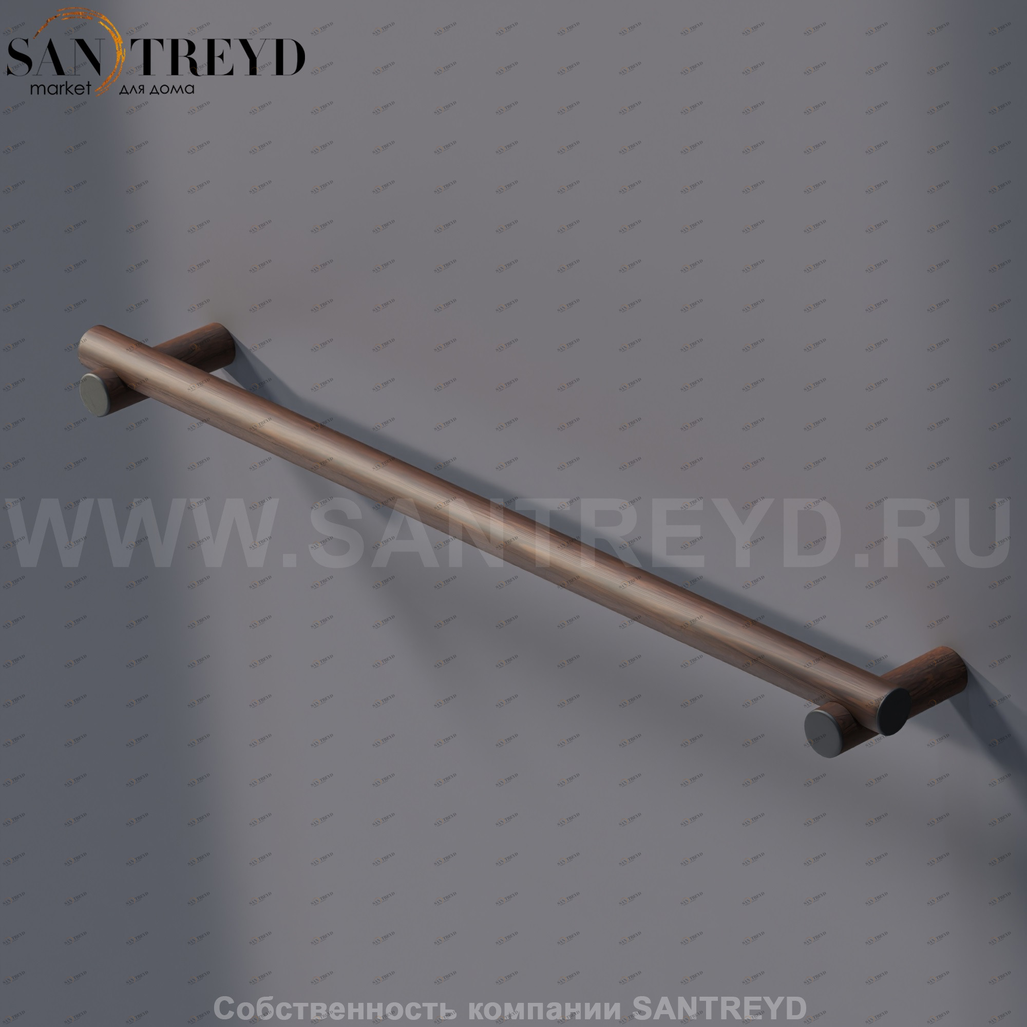 Agape DOT LINE Полотенцедержатель или базовый опорный элемент 70,4 см настенный коричневый дуб ADTL0451.RU ADTL0451RU