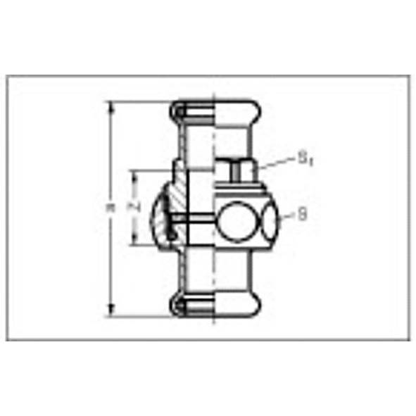 12833035 SANHA 28330 SANHA-Therm Industry сгон ВПр-ВПр с плоск.упл. 35 мм  - Вид №1