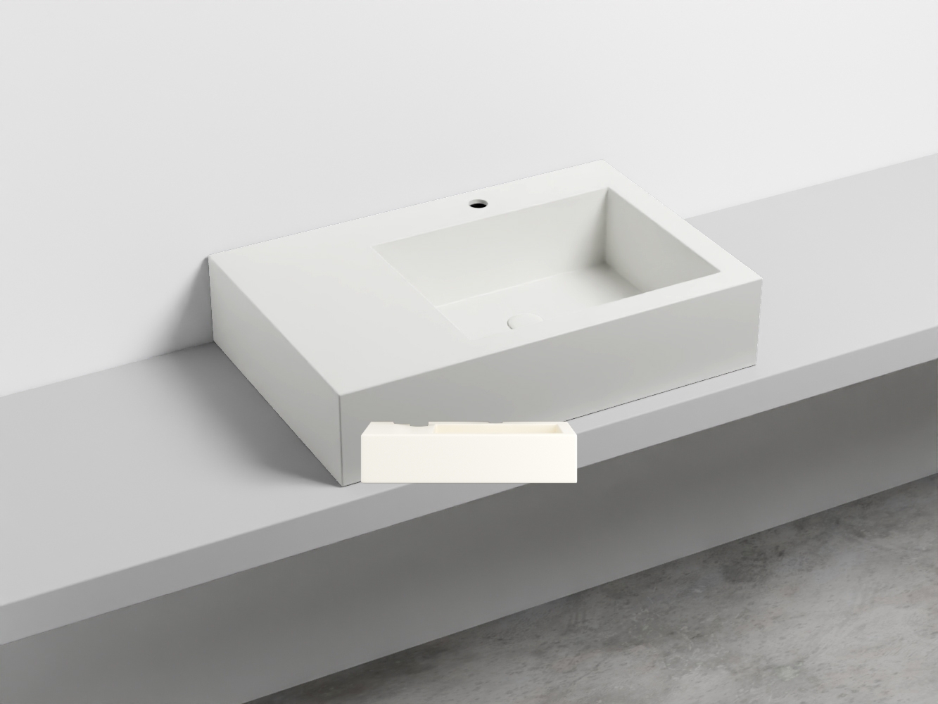 NALAMDX-TL Керамическая раковина с 1-им отверстием, чаша справа cielo I Narcisi Ceramica Cielo