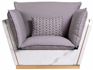 FranchiUmbertoMarmi Кресло из скульптурного мрамора с подлокотниками Mattis Hd032stabra