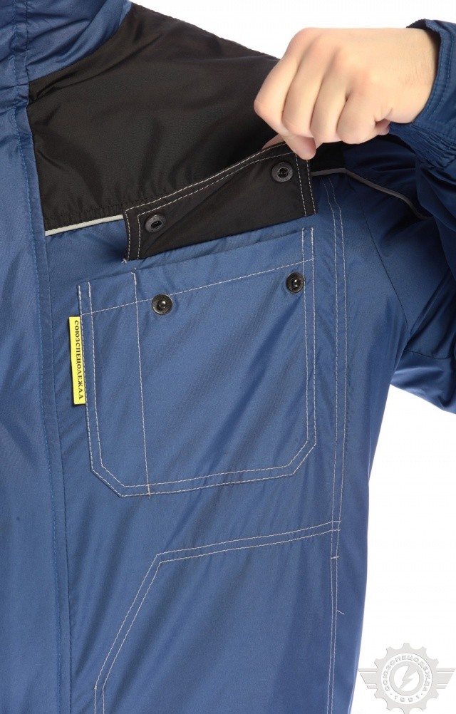 63665 Куртка "Стиль" василек-черная  Зимняя спецодежда  размер 60-62/170-176  - Вид №4